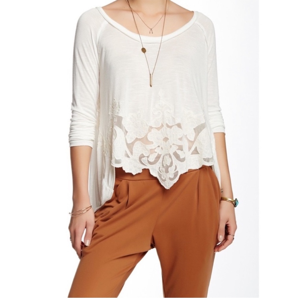 Boho Free People That’s Amore Long Sleeve Blouse. XS. NWT. - Picture 1 of 16